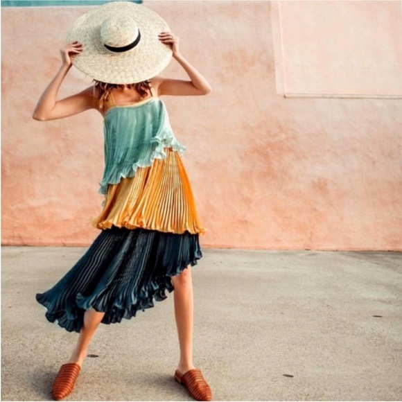 Anthropologie Guapa Pleated Midi Dress - Picture 11 of 15